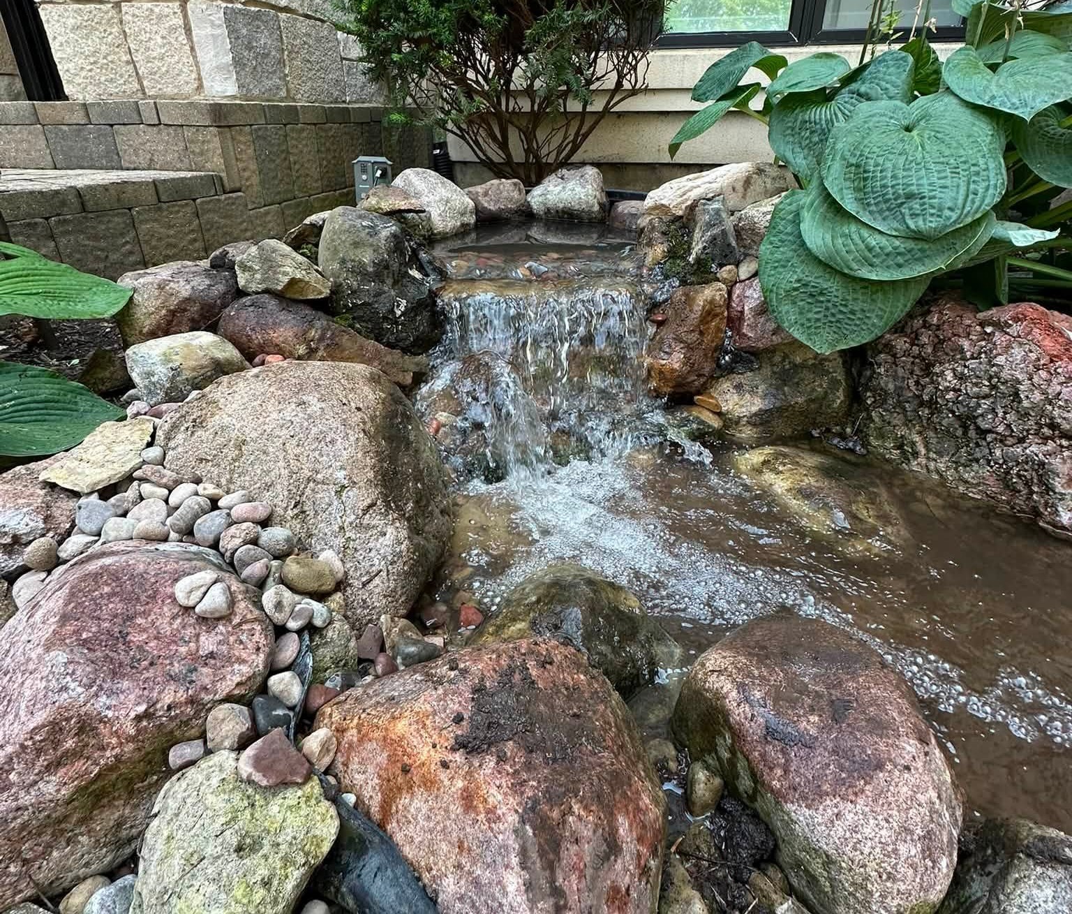 Small Pondless Waterfall outside window